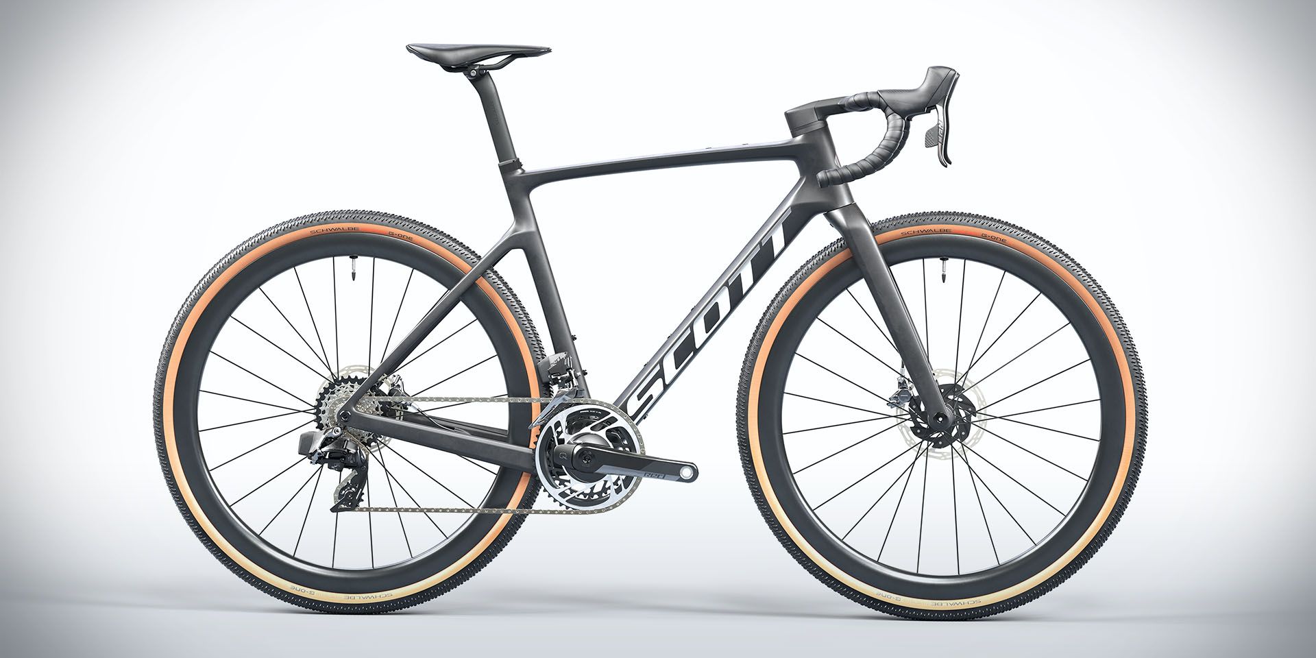 Scott addict gravel bike side view 1x