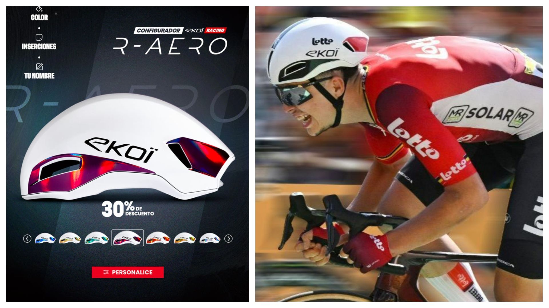 El casco R AERO de los profesionales. El casco R AERO de los profesionales.