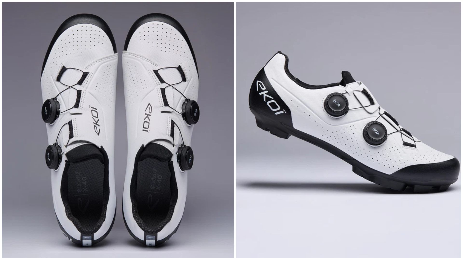 Zapatillas MTB EKOI Perf XC R4 Blanco Negro. Zapatillas MTB EKOI Perf XC R4 Blanco Negro.