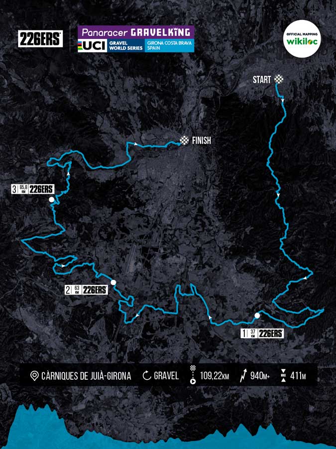 Recorrido 226ERS UCI Gravel World Series Girona Costa Brava Sea Otter Europe 2026