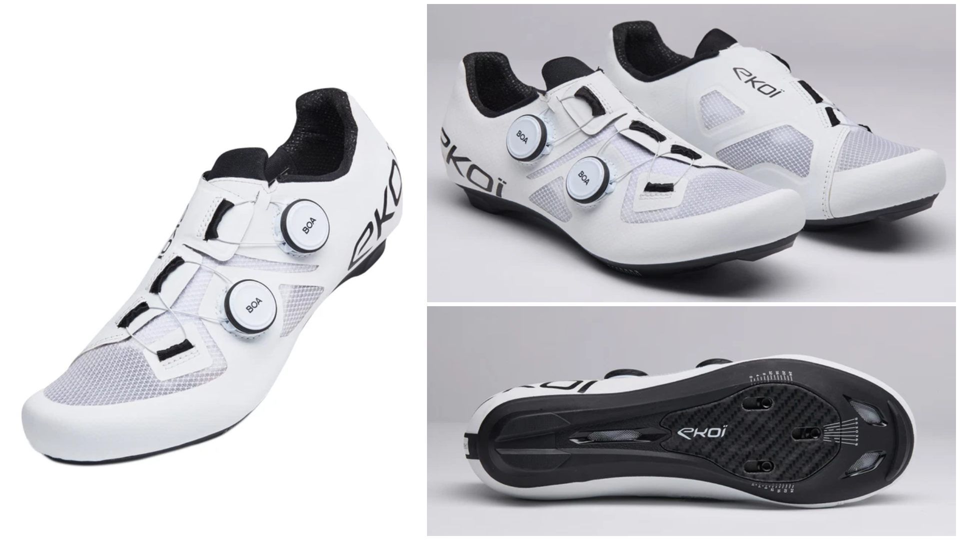 Zapatillas de carretera EKOI Perf R4 CARBON INSERT LIGHT Blancas. Zapatillas de carretera EKOI Perf R4 CARBON INSERT LIGHT Blancas.