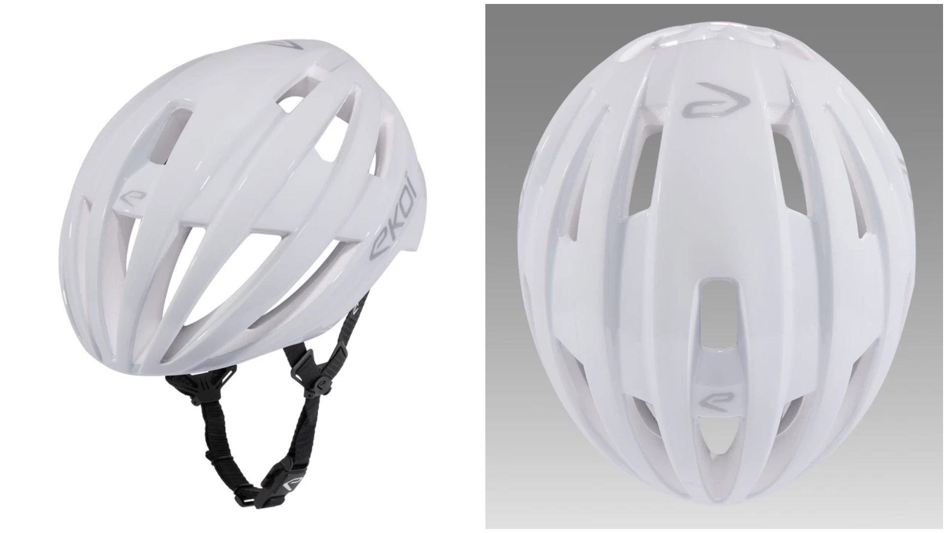 Casco EKOI Perf GARA Blanco Logo Silver Casco EKOI Perf GARA Blanco Logo Silver