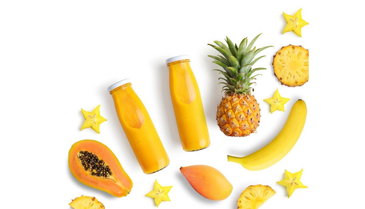 Zumo depurativo de piña, papaya y naranja Zumo depurativo de piña, papaya y naranja