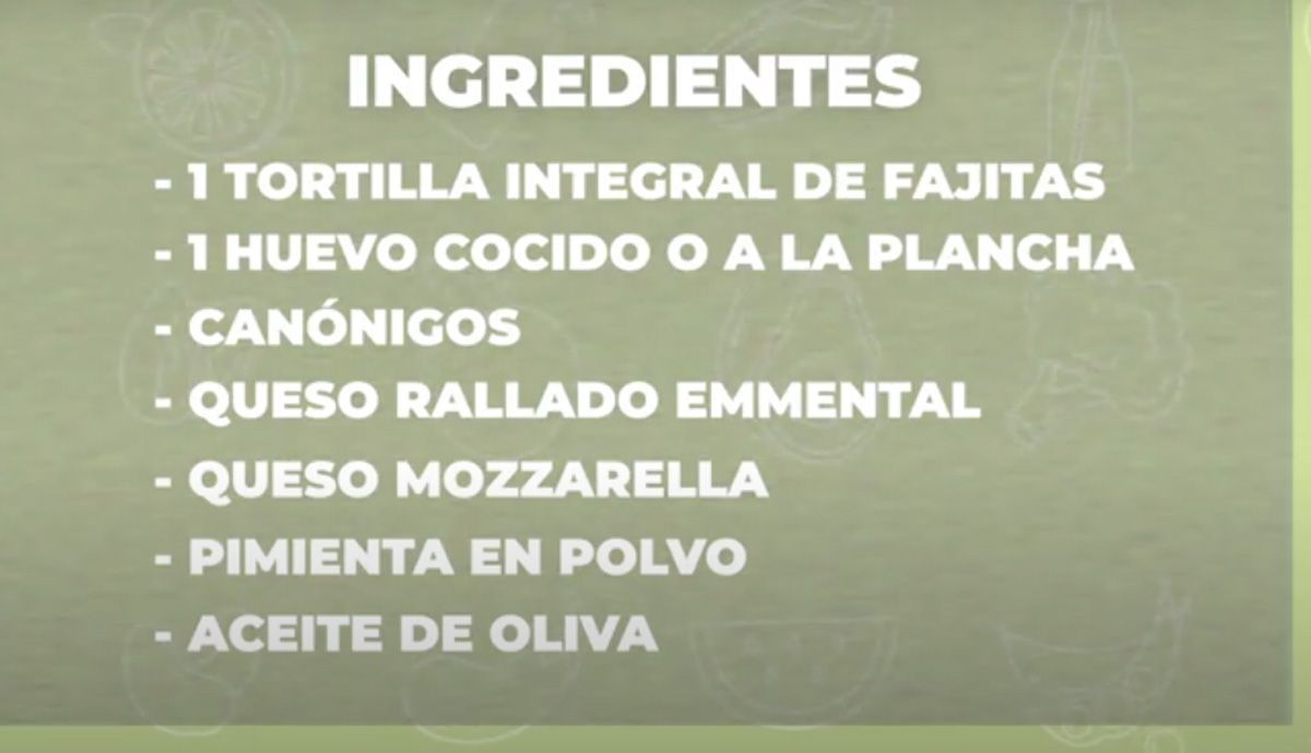 Receta en vídeo de Tortilla Wrap Hack de canónigos, queso y huevo duro