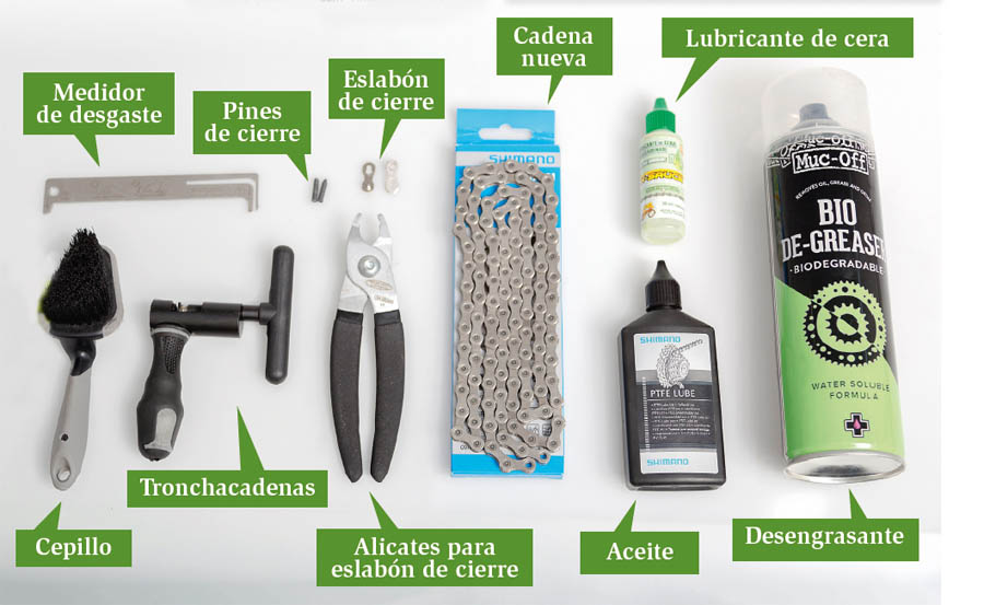 Cuidados y mantenimiento de la cadena de la bicicleta