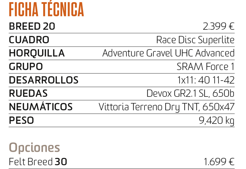 Especial Bicis Gravel: test Felt Breed